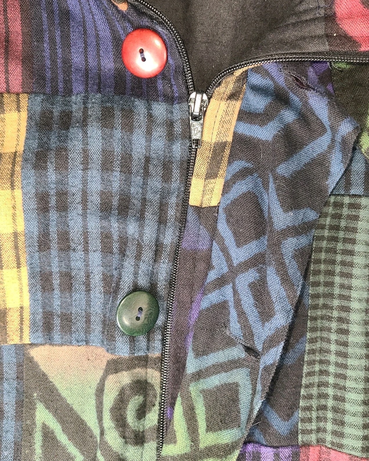 Winter Sun Fabulous lined  Patchwork Jacket Art W… - image 8