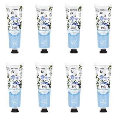 Deoproce parfümierte Handcreme weiche Baumwolle blau 50 g * 8 Stück - KOSTENL...