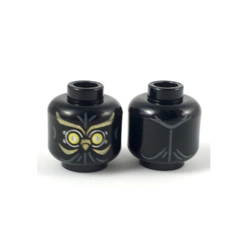 LEGO - Minifig, Head Yellow Eyes with Gold Swirls and Owl Beak