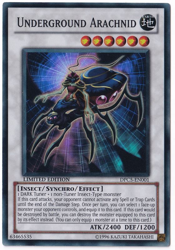 Yu-Gi-Oh! Promo Card DPC5-EN001 Underground Arachnid (Super Rare)