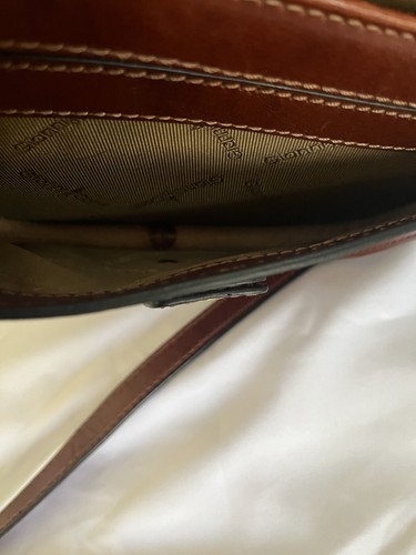 Gianni Conti Cross Body Saddle Bag Genuine high end saddle leather Made in Italy - Picture 20 of 20