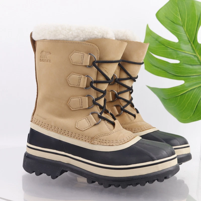 sorel waterproof classic lace up buff leather boots