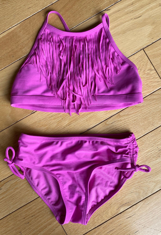 Justice girls pink bikini sz 10 EUC