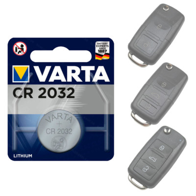 2X VARTA Autoschlüssel Batterie NEU passend für VW Golf Passat Polo Tiguan Skoda
