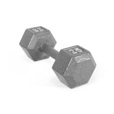 25 Lb Single Cast Iron Hex Dumbbell Strength Training Home Workout Fitness Gym