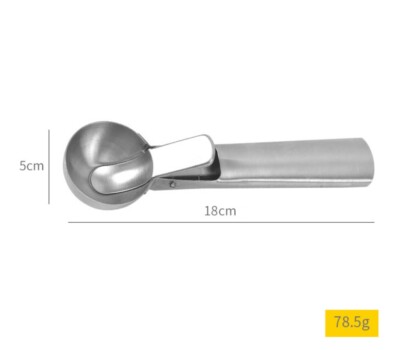 Set 2 Palette Per Gelato In Acciaio Inox - Cucchiai Per Ghiaccio E Dolci - 24cm - Foto 5