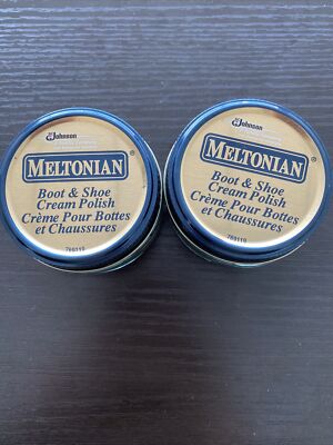 Meltonian Boot Shoe Cream Leather Care *2X Jars* 1.55 oz NEW Sherwood 153