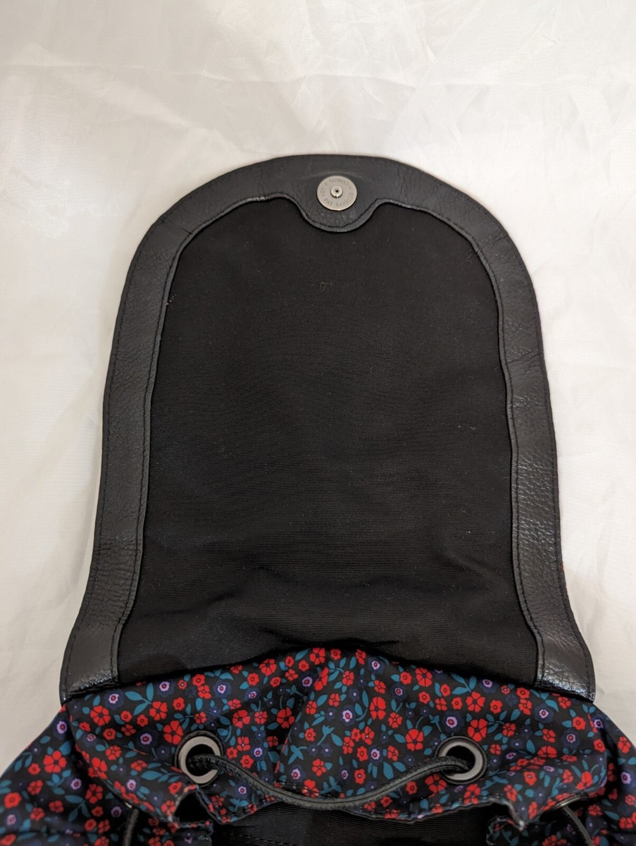 Coach Floral Nylon & Leather Backpack  F59434 Black Red Blue Ditzy Pockets Boho Coach Floral Nylon Backpack / F59434 | eBay main image 3