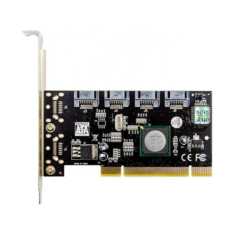PCI to 4 Port SATA Serial ATA RAID Converter Controller I/O Card sil3124 chipset - Image 3 of 4