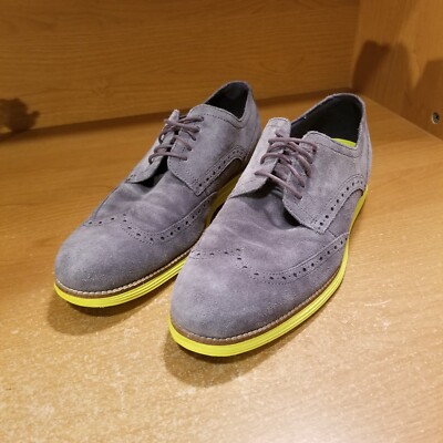 Cole Haan Lunargrand C28220 Wingtip Suede Oxford Shoes Mens 10.5 M