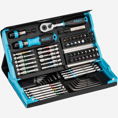 Hazet 2200SC-31 SmartCase Bit Set with Ratchet, 1/4'' Drive, 73 Pieces
