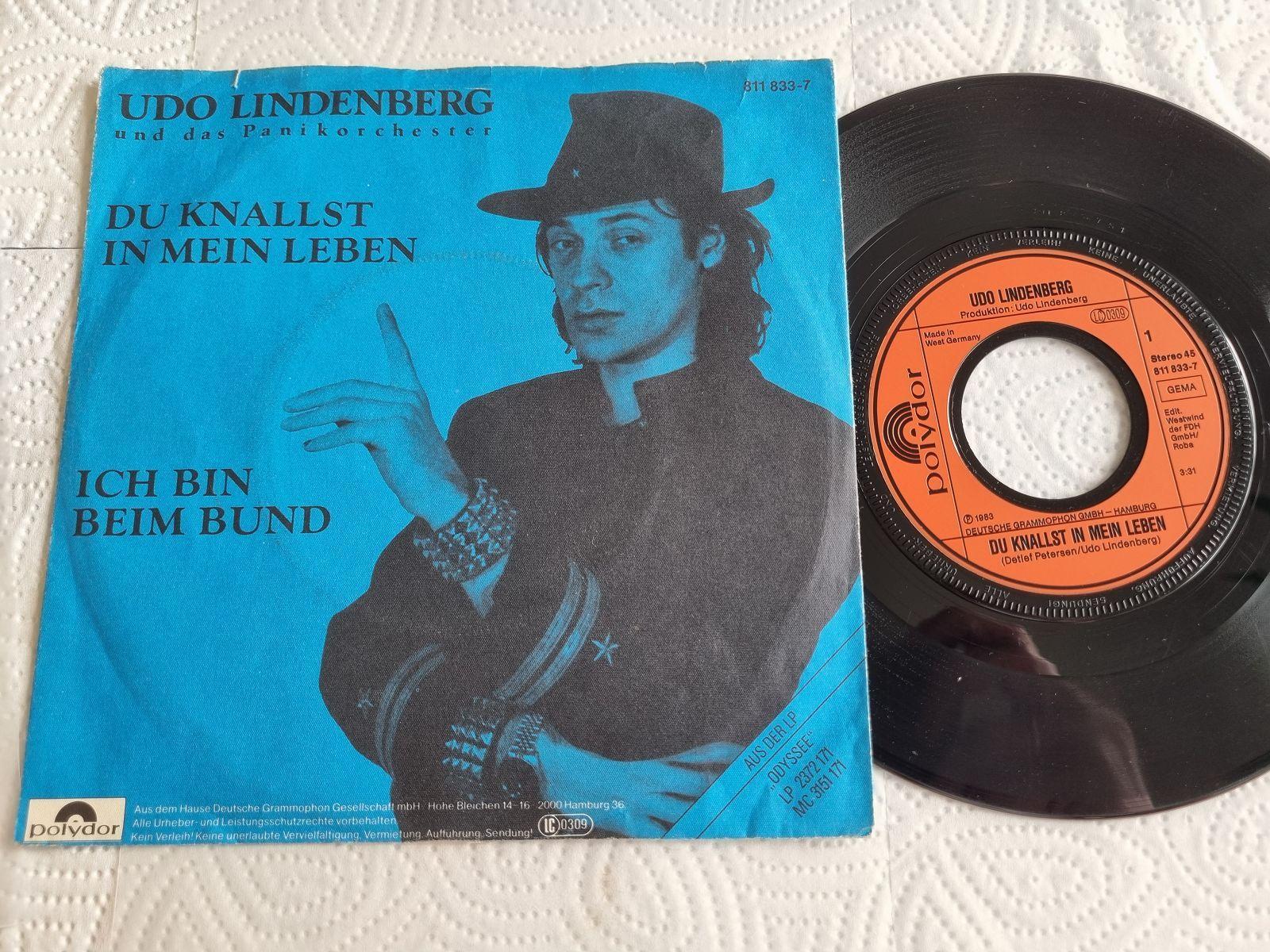 7"" Single Udo Lindenberg - Du knallst in mein Leben Vinyl Germany