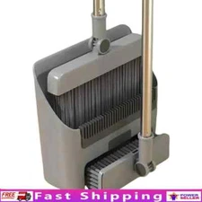 Broom and Dustpan Set Lightweight Upright Lobby Broom and Dust Pan Combo 3 in 1