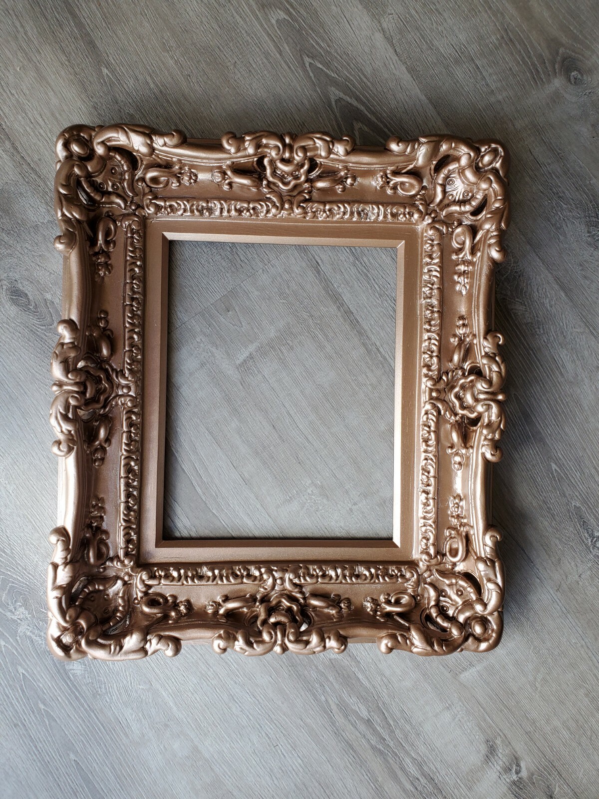 12x16 Rose Gold Picture Frame, Ornate Baroque Wall Frame for Canvas