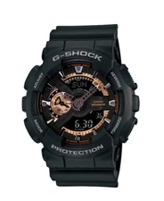 Casio G-SHOCK GA110RG-1A Men's XL 3D Matte Black Rose Bronze Analog-Digi Watch