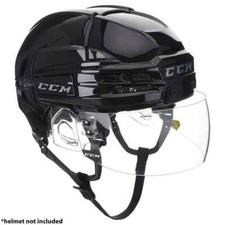 CCM Pro Straight Hockey Helmet Visor | Plastic Half Shield Clear Thin VRPRO