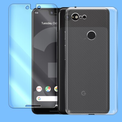 Anti-Shatter Tempered Glass Screen Protecto TPU Case f Verizon Google Pixel 3 XL