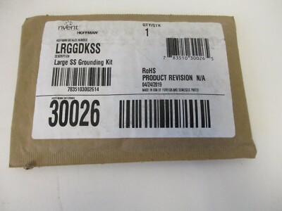HOFFMAN NVENT INTERNAL NO. 30026, CAT# LRGGDKSS LARGE SS GROUNDING KIT, NEW