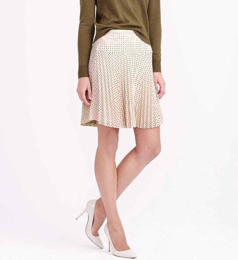 J crew pink pleated skirt cheap