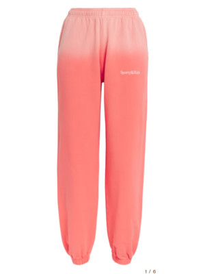 Sporty & Rich Women's Pink Ombré Serif Dip Dye Sweatpants Size S NWT