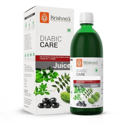 KRISHNA'S HERBAL & AYURVEDA KRISHNA'S Diabic Care Juice Methi, Amla, Karela, Jamun, Kutki, Guduchi 500 Ml
