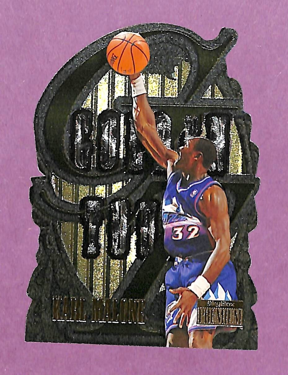 Karl Malone 1996-97 SkyBox Premium Golden Touch Die Cut Card #7 SSP