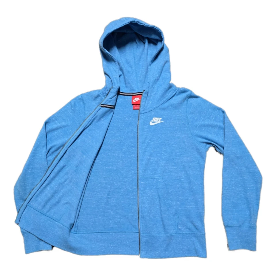Nike Sudadera con Capucha Cremallera Completa Jóvenes Niñas XL Azul Con Capucha Manga Larga Ligera Foto 2 de 4