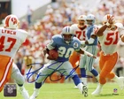 Barry Sanders Signed Lions vs Bucs Action 8x10 Photo (In Blue) - (SCHWARTZ COA)