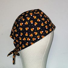 Mens Halloween Scrub Caps Candy Corn Chemo Cap Cute Nurse Bonnet Surgical Cap