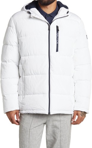 NAUTICA Men's Hooded Puffer Jacket 