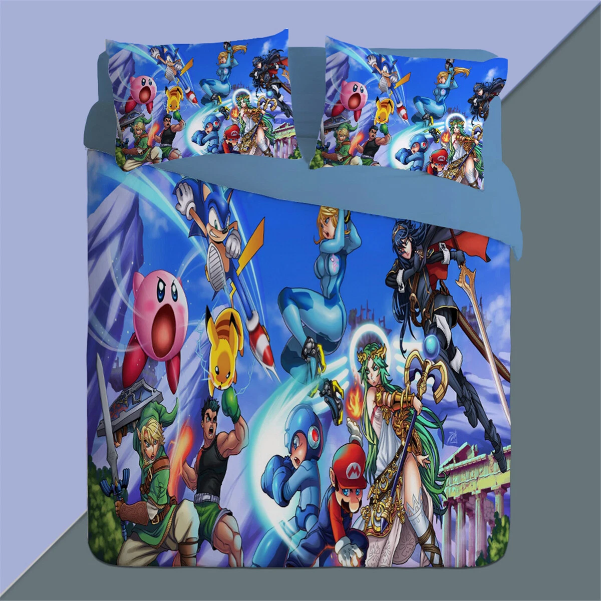 Sonic Super Mario Zelda Bedding Set, Bedroom Decoration