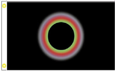 3X5 SUN SAFETY BLACK ECLIPSE FLAG BANNER 100D W/ GROMMETS