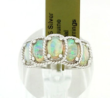 GENUINE 1.24 Cts OPAL RING .925 Sterling Silver - NEW WITH TAG