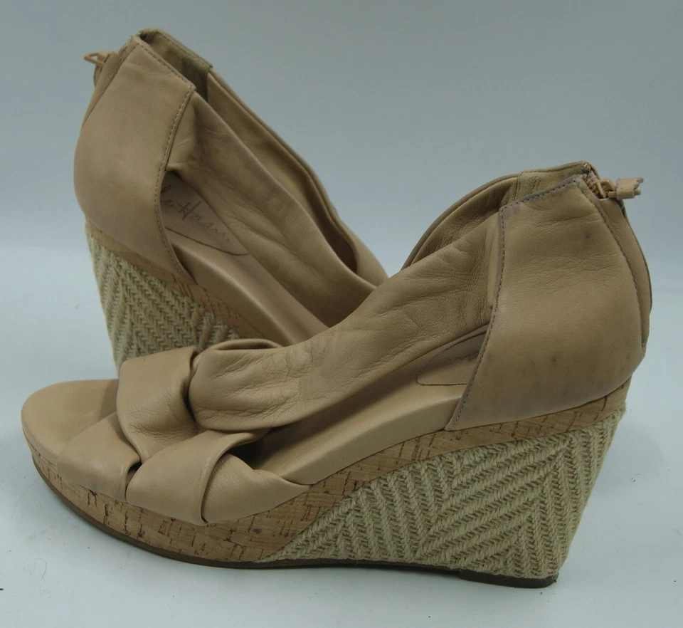 Cole Haan Air Women's Shoes Tan Leather Espadrilles Wedge Sandals Sz 10 B - Image 2 of 4