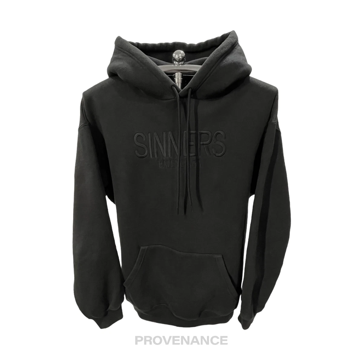 Printed cotton fleece hoodie in grey - Balenciaga