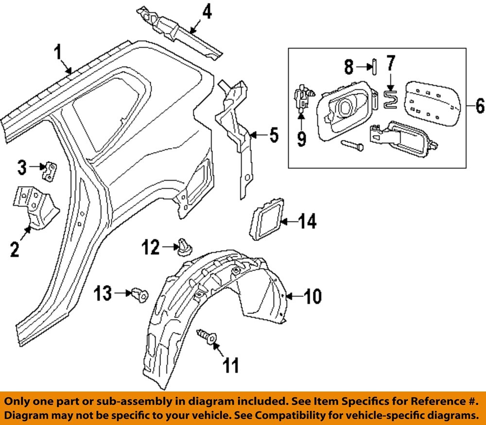 VOLKSWAGEN OEM 18-23 Atlas Cross Sport Quarter Panel 3CN809909GRU