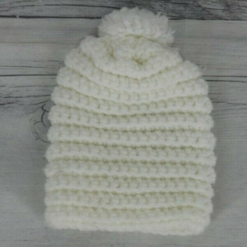 Vintage Knit Baby Girl Crochet Stocking 