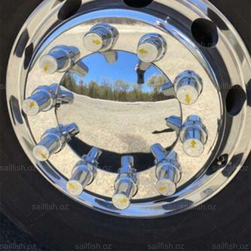 Chrome 20PCS X 33mm Safety Arrow Chrome ABS Wheel Nut Covers Caps For Trucks Bus - Picture 4 of 12