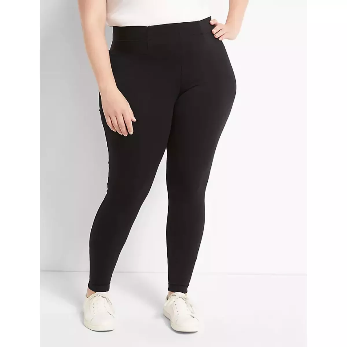 Lane Bryant Black High Rise Structured Compression Leggings Plus