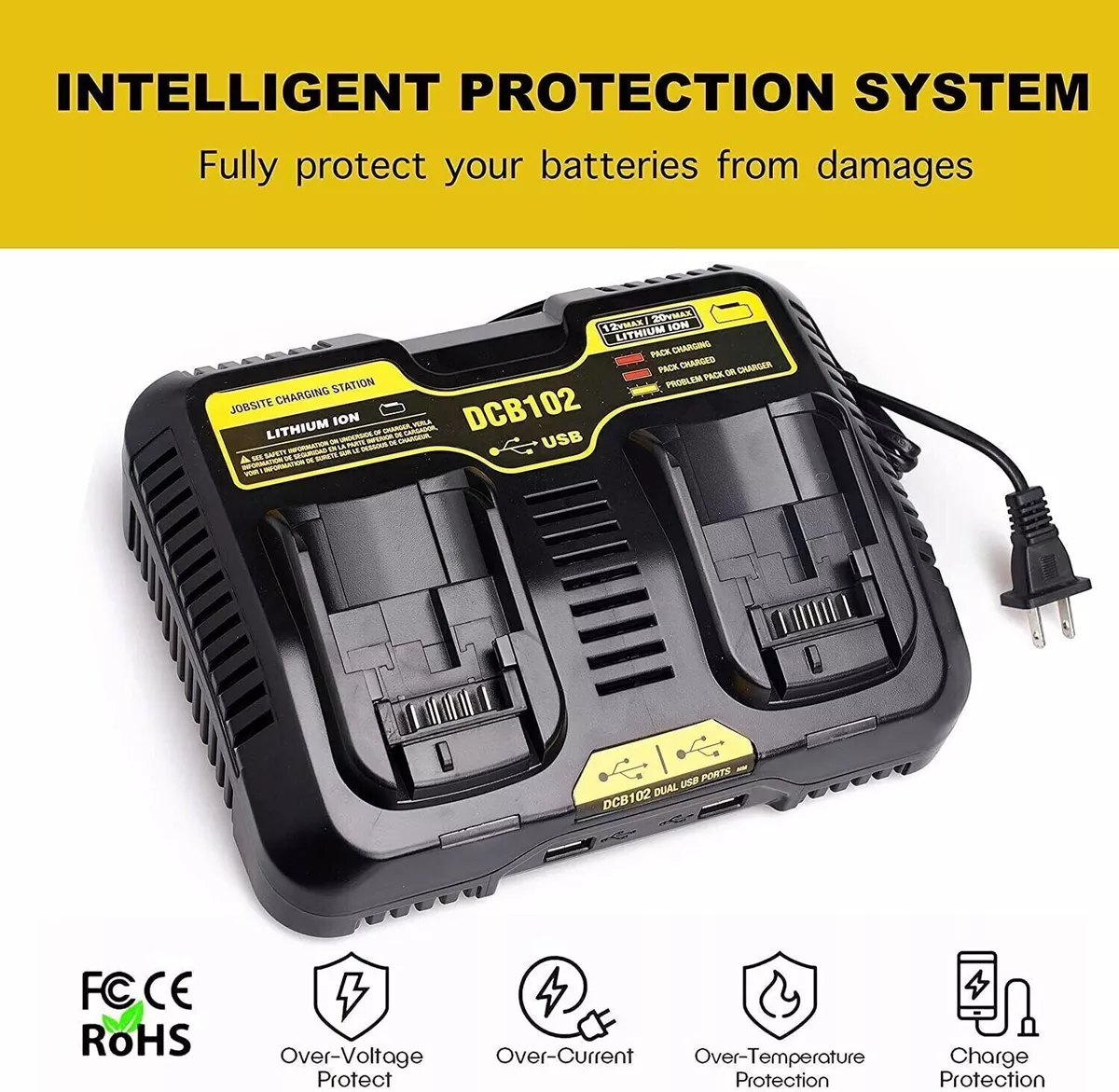 Dewalt 20v sale dual fast charger