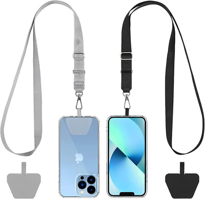 CACOE Handyband Universal 2 Stück Einstellbar Halsband Schlüsselband mit 2 Pads