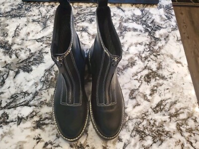 Nastia Liukin Gianni Bini Black Women's Boots Size 9 Medium Leather Zip