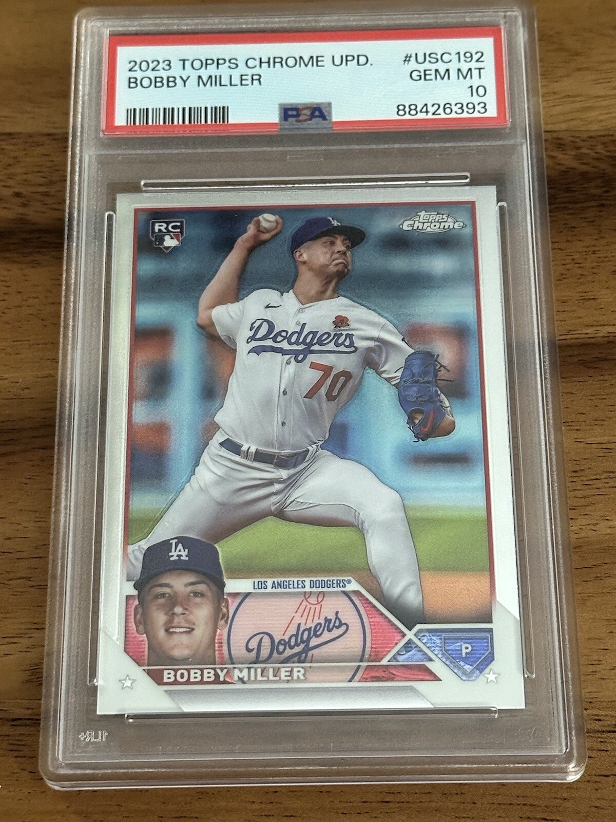 2023 Topps Chrome Update Bobby Miller Rookie Card RC #USC-192 PSA 10 Dodgers