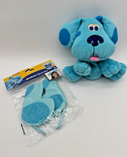 Blue's Clues  You Plush Blue Dog Stuffed Animal Toy  HEADBAND Nickelodeon LOT