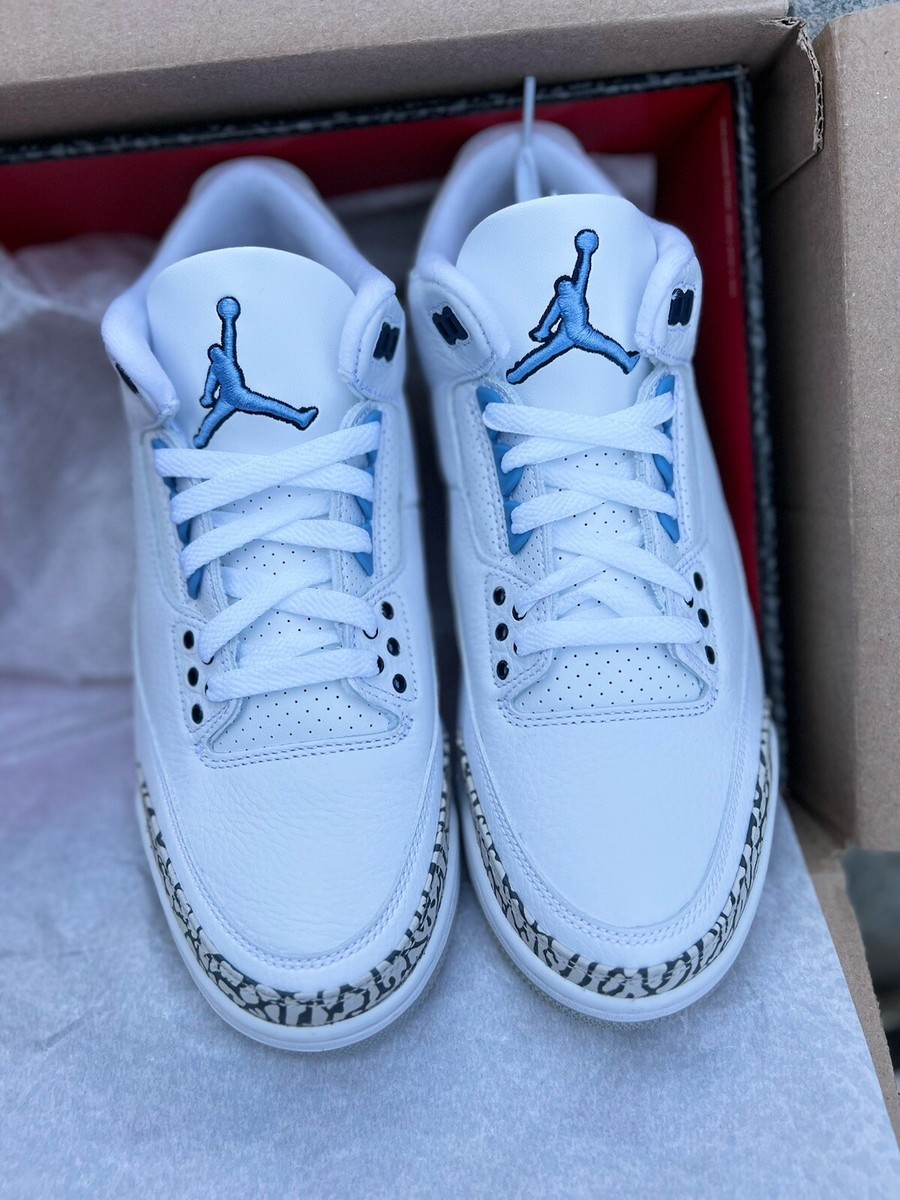 New In Box Jordan Retro UNC Carolina Valor Blue Tech Grey Size 2020