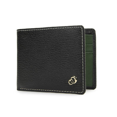 Multi Card Minimalist Slim Leather Mens Bifold Wallet, w/ Rear Pocket