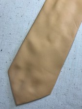 Vintage Men's Necktie Tie Classic Solid Shiny Peach Orange Formal