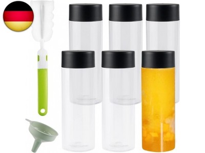 UptVin 6 Stück Plastikflaschen zum Befüllen, 350 ml Shot Flaschen zum Befüllen T