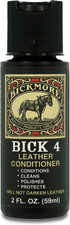 Bick 4 Leather Conditioner and Leather Cleaner 2 Oz - Will Not Darken Leather -