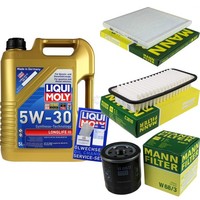 Mann Inspektionspaket 5L Liqui Moly Longlife III 5W-30 FüR Toyota Yaris 1.3 1.0